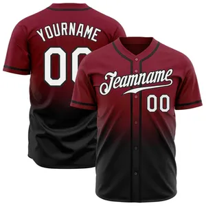 Camiseta de Béisbol Sublimada para Hombre, OEM, para Equipos de Entrenamiento, Estilo Holgado, Logotipo Personalizado, 100% Poliéster, Secado Rápido, Impresión por Transferencia de Calor - Product Image 4