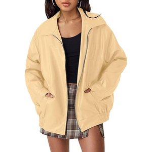 Personnalisé 2024 femmes peau de mouton cuir surdimensionné hiver mode veste respirant coupe-vent écologique broderie décorée - Product Image 1