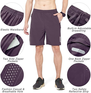 Short de Tennis de Table Solide Décontracté 100% Polyester à Séchage Rapide pour Hommes Femmes avec Logo Avant Taille Moyenne Entraînement de Compétition Sportive - Product Image 6