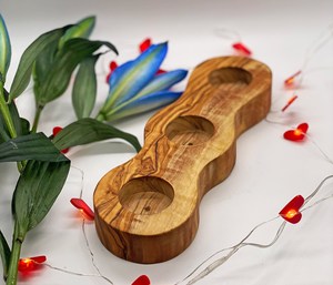 Portavelas de Madera de Acacia 100% de Excelente Calidad, Decoración de Hogar Ecológica y de Lujo, Decoración Navideña a Bajo Precio - Product Image 2