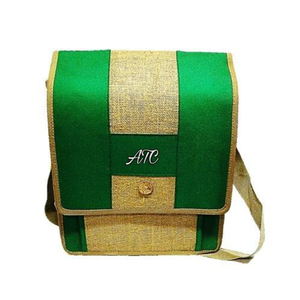 Sacs cadeaux d'épicerie en Jute de haute qualité, Style personnalisé, motif en tissu, couleur, petit, origine brute indienne - Product Image 6