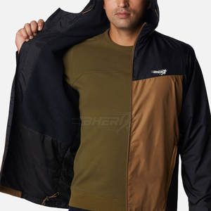 Breathable Hooded <b>Canvas</b> <b>Men</b> Windbreaker <b>Jacket</b> Formal Style Front Logo High Quality Winter <b>Jacket</b> Price - Product Image 3
