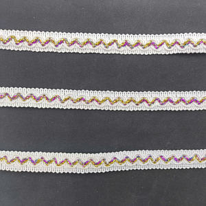 Dentelle en polyester blanche écologique de luxe vintage sexy de 1,5 cm de large avec motif Paisley Lurex pour vêtements et cadeaux - Product Image 4