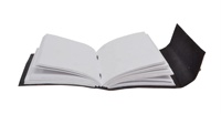 Grimoire fait à la main en cuir pentagramme en relief blanc Journal livre des ombres cahier bureau journal collège livre poésie livre croquis