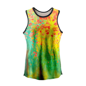 เสื้อกล้ามกีฬาผ้าตาข่ายพิมพ์ซับลิเมชันสำหรับผู้ชายเสื้อกล้ามสำหรับใส่วิ่ง - Product Image 3