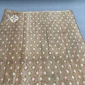 Turkish Vintage Rug 2.4x3.7 ft (74x113 cm), <b>Brown</b> Camouflage <b>Wool</b> Rug - Product Image 4