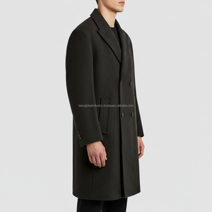 Abrigo de Lana Cruzado Premium para Hombre, Fabricante de Marca Privada OEM Personalizado - Product Image 3