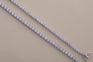 Pulsera de diamantes redondos cultivados en laboratorio de 7.09 quilates en oro blanco/rosa/amarillo de 9 quilates, joyería fina. - Product Image 4