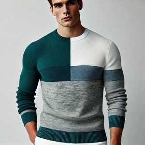 Suéter de Punto Trenzado Personalizado para Hombre, 100% Algodón, Estilo Cárdigan, Invierno, Estampado, Antiarrugas, Transpirable, Cuello Redondo, Otoño, ODM - Product Image 1