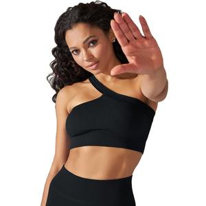 บราเล่นโยคะเปิดไหล่ข้างเดียวสำหรับผู้หญิงเสื้อผ้าออกกำลังกายเล่นฟิตเนสเล่นกีฬาแบบปรับแต่งโลโก้ได้ - Product Image 1