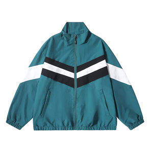 Hip Hop Varsity Veste Hommes High Street Patchwork Couleur Bloc Coupe-Vent Manteaux Femmes Printemps Automne Mince Mode Collège Vestes - Product Image 3