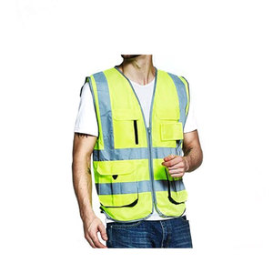 100% gilets de sécurité réfléchissants respirants haute visibilité de qualité supérieure pour hommes-vêtements de travail imperméables ANSI classe 1 - Product Image 1