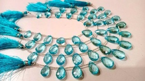 ธรรมชาติสำหรับสวิสสีฟ้าบุษราคัม8X13 10x15มม. ลูกแพร์ลูกปัดพลอยจบการศึกษา8นิ้วขายยาวต่อเส้น - Product Image 5