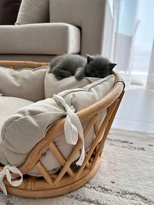 เตียงสัตว์เลี้ยงทำจากหวายสำหรับสุนัขและแมวทำจากเวียดนาม - Product Image 6