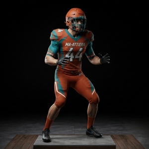 Custom Orange Teal American Football Jersey <b>Padded</b> <b>Pants</b> Set Team Uniform Sportswear Wholesale Manufacturer Supplier - Product Image 1