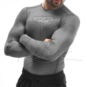 Nouvelle Arrivée 2026 – Maillot de Compression de Fitness pour Homme, Séchage Rapide, Manches Longues, Spandex/Polyester, Haute Qualité, Vente en Gros OEM - Product Image 3