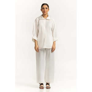 Ensemble de vêtements de sport pour femmes, coupe ample, 2 pièces, WM-COD-WS24-209T, haut en tissu mélangé et short à trois quarts de manche pour le printemps/été - Product Image 5