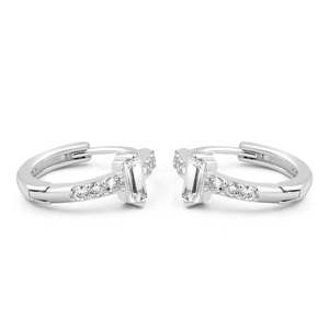 Pendientes de Aro Zarkan Clásicos en Oro de 14K y Oro Rosa de 18K con Circonita y Perla, Diseño Geométrico y Patrón de Tornillo, Chapados en Oro - Product Image 5