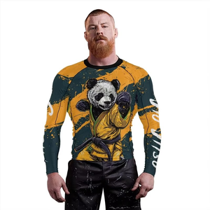 Rashguard BJJ personnalisé haute performance pour entraînement et compétition, en Spandex/Polyester, respirant, séchage rapide, anti-UV, manches longues - Product Image 6
