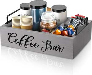 Boîte de rangement pour café en bois de pin peint, écologique, pour organiser les dosettes de café et les accessoires - Product Image 5