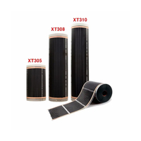 Película Calefactora PTC para Piso XiCA, Fabricada en Corea, Calefactor de Piso para Uso en Hoteles, Diseño Moderno, 110-230V, 60-400W/m, Eficiente Energéticamente