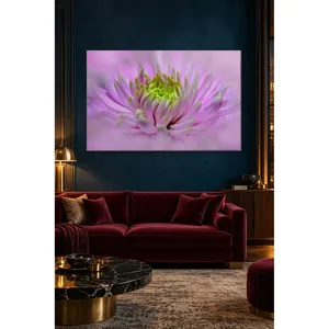 Impression sur toile macro photo de chrysanthème violet clair Fida - Product Image 2