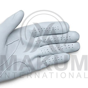 Gants de golf en cuir perforé blancs, antidérapants, à séchage rapide, respirants, pour hommes, femmes et jeunes sportifs - Product Image 2