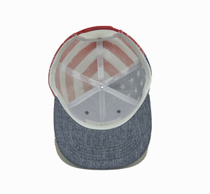 Casquette OEM personnalisée à 6 panneaux en maille à bord incurvé, casquette de camionneur avec patch en cuir personnalisé, casquette de camionneur fabriquée au Vietnam - Product Image 5