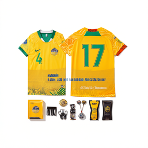 Set di Maglie da Calcio Ispirate all'Australia con Nome e Numero Personalizzati, Maglie per Tifosi per il Giorno della Partita, Accessori Personalizzabili - Product Image 2