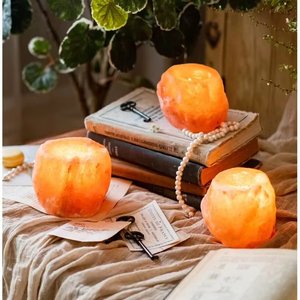 Soporte de vela nórdico soporte de incienso de sal Mineral de Rosa Natural ecológico de alta calidad cena romántica decoración del hogar - Product Image 5