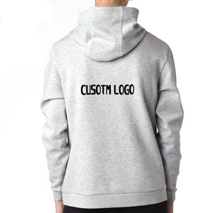 2023 más vendidos hombres blanco 400 GSM 3D en relieve pulóver Sudadera con capucha de peso pesado con bolsillo de canguro para invierno - Product Image 3