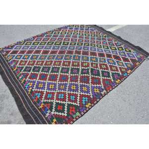 พรมสไตล์ชนเผ่าโบราณสไตล์ตุรกีขนาด6.3x7.9ฟุตขนสัตว์ดีไซน์แบบเย็บปะสีเบจคลาสสิกมียางเหนียวด้านหลังสำหรับใช้ในห้องนั่งเล่น - Product Image 2