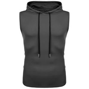 Sweat à capuche sans manches pour hommes Vêtements de sport décontractés Gym Muscle Pullover Fitness Training Top Usine OEM - Product Image 1