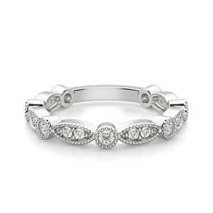 Anillo de Boda Eternity con Diamantes Cultivados en Laboratorio de Corte Redondo, Estilo Elegante para Mujer, Marca RITZIN - Product Image 1
