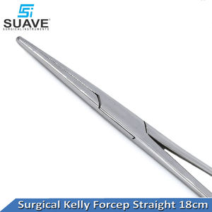 Ensemble de 2 pinces chirurgicales en acier inoxydable, manuelles, de haute qualité, réutilisables, pinces hémostatiques Kelly, INSTRUMENTS CHIRURGISCHES SUAVE - Product Image 6