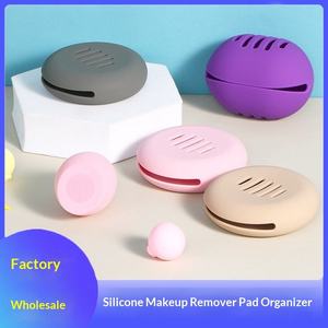 For Hot Sale Silicone <b>Makeup</b> Sponge Storage <b>Box</b> Dustproof Breathable Powder Puff Cosmetic Cotton Portable Protective Case - Product Image 3