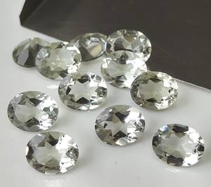 Oferta Especial: Amatista Verde Natural, Gema Suelta, Corte Ovalado Facetado 4x6mm-10x12mm con Juego de Color y Fuego para Fabricación de Joyas - Product Image 3