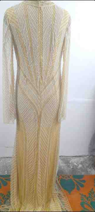 Vestido de novia de lentejuelas con cuentas glamorosas Vestido de novia de calidad premium para recepciones elegantes - Product Image 2