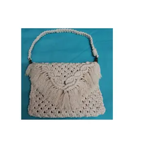 High quality Macrame Hand Bags Antique Design For Women Designer Hand Purse Low Price Wholesale Supplier Party Ware Trendy Bag