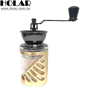 Holar-molinillo de café Manual portátil para exteriores, sin núcleo, ajustable, dorado, hecho en Taiwán