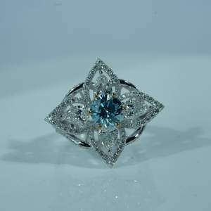 Anillo de diamante cultivado en laboratorio de primera calidad EF Color VS1 Claridad Corte redondo Oro Rosa Oro Plata IGI SGL Joyería certificada - Product Image 3