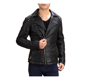 Veste en cuir élégante pour homme de haute qualité, col montant, couleur unie, personnalisable, respirante, coupe-vent, de haute qualité - Product Image 4