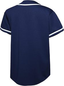Camiseta de Béisbol de Color Sólido, Manga Corta, con Botones, Unisex, para Adultos, Transpirable, de Algodón, Uniforme de Softbol, Personalizable con Nombre de Equipo - Product Image 2