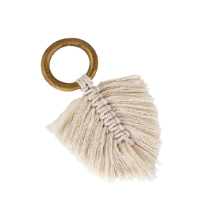 Elegante servilletero de macramé de algodón y anillo, Decoración de mesa hecha a mano para bodas y eventos de fiesta, uso como accesorios de vajilla - Product Image 3