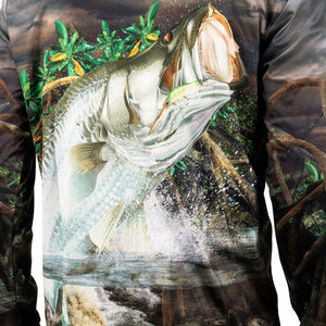 Camisas de pesca de hombre impermeables UPF50 + de alta calidad, manga larga, secado rápido, transpirables, colores personalizados y logotipo, servicio OEM - Product Image 3