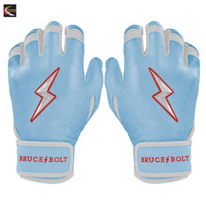 Gants de frappe de baseball professionnels Bruce Bolt de qualité supérieure en cuir fendu antidérapant avec logo personnalisé imprimé - Product Image 4