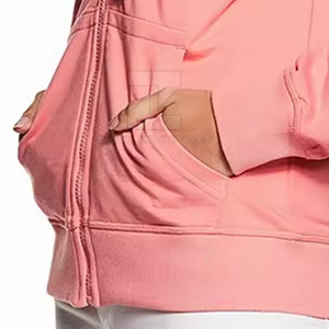 Saison d'hiver Femmes Casual Zipper Hoodies 100% Coton Séchage Rapide Respirant Personnalisable - Product Image 6