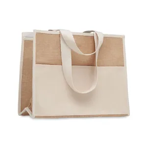 Sacs fourre-tout promotionnels personnalisés en jute Campo De Geli pour le merchandising - Product Image 6