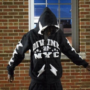 American Street Popular impreso Vintage Y2K Harajuku Casual Joker Hip Hop chándal hombres 100% algodón pesado transpirable - Product Image 3