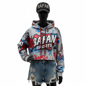 Sudadera con Capucha Sublimada para Mujer, Poliéster de Alta Calidad, Felpa de 280 GSM, Tejido Suave, Estampado Gráfico Completo, Logotipo Personalizado, Sudaderas Básicas - Product Image 1